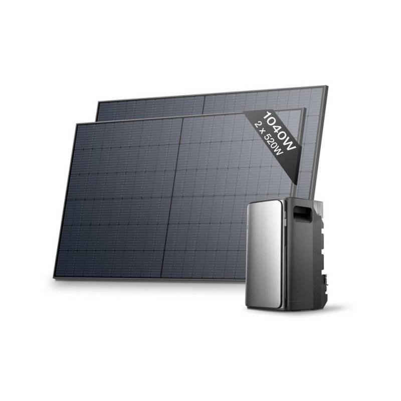 Ecoflow Balkonkraftwerk ECOFLOW STREAM Pro 1,92kWh, Balkonkraftwerk mit Speicher, (2300W Solareingang, 2300W Dual AC-Anschlüsse), All-in-One Stromspeicher mit Wechselrichter von Ecoflow