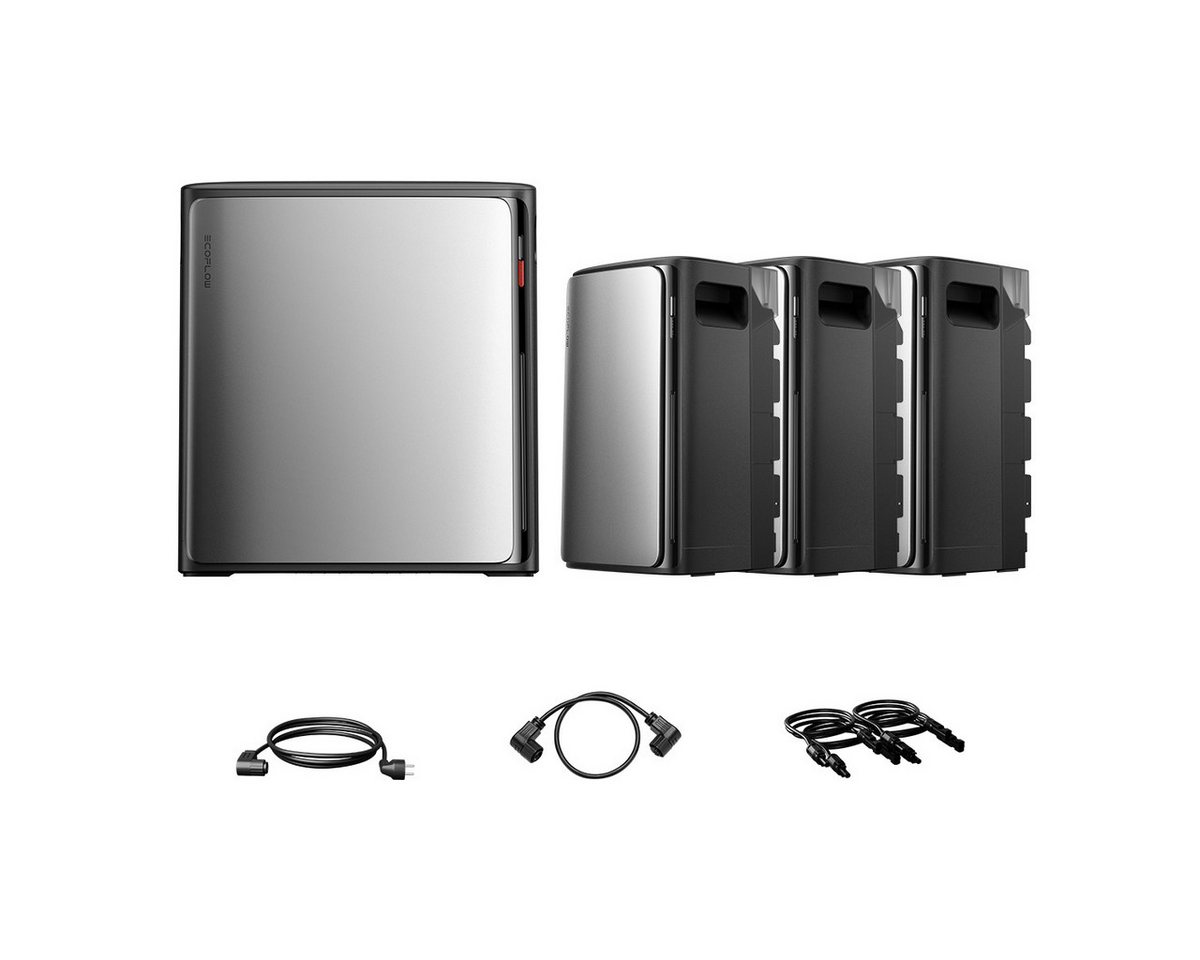 Ecoflow Balkonkraftwerk ECOFLOW STREAM Ultra X 3,84kWh Speicher mit STREAM AC Pro, (1 x/2 x/3 x ECOFLOW STREAM AC Pro 1,92kWh Speicher (optional), 4 MPPT Solareingang mit integriertem Mikro-Wechselrichter von Ecoflow