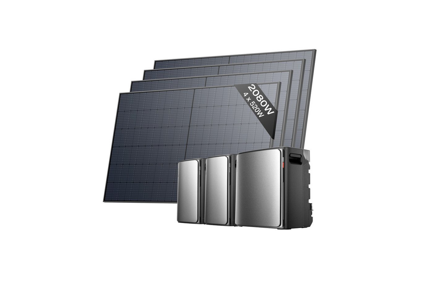 Ecoflow Balkonkraftwerk EcoFlow STREAM Ultra X und 2 × AC Pro 7,68 kWh, 0% VAT, (4 MPPT Solareingang, 2300W Dual AC-Anschlüsse), 6000 Zyklen, Smarte KI-Steuerung, Plug&Play von Ecoflow