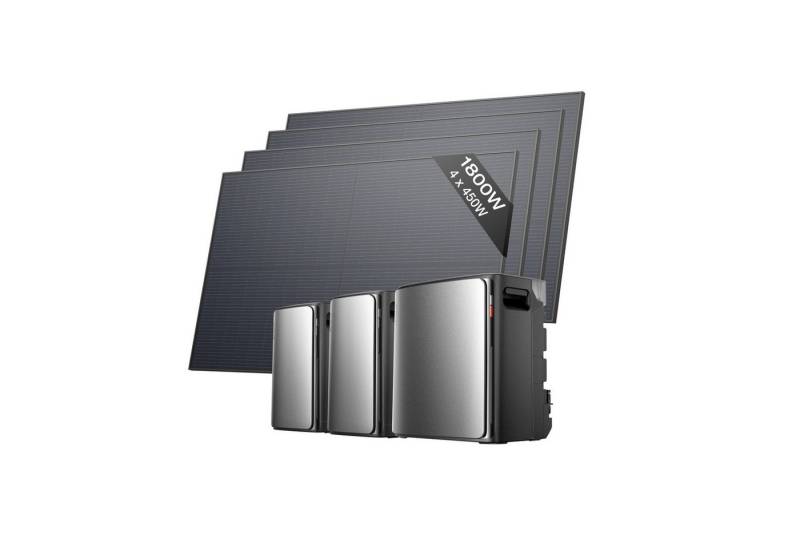 Ecoflow Balkonkraftwerk EcoFlow STREAM Ultra X und 2 × AC Pro 7,68 kWh, 0% VAT, (4 MPPT Solareingang, 2300W Dual AC-Anschlüsse), 6000 Zyklen, Smarte KI-Steuerung, Plug&Play von Ecoflow