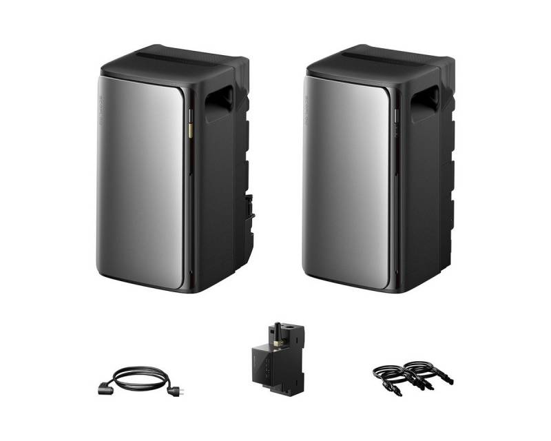 Ecoflow Balkonkraftwerk EcoFlow Stream Ultra All-in-One Speicher mit STREAM AC 1,92kWh Akku, (Smart Meter im Lieferumfang enthalten), 2000 W Solareingang (4 MPPTs) mit integriertem Mikro-Wechselrichter von Ecoflow