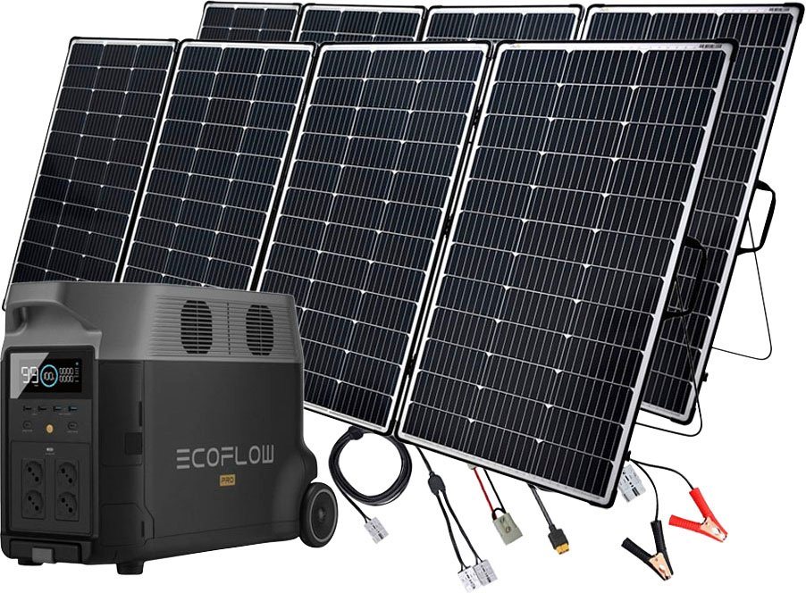 Ecoflow Solaranlage Delta Pro 3,6kWh Powerstation mit 2 x 440W Offgridtec Solarmodul, 440 W, Monokristallin, (Spar-Set), Plug and play von Ecoflow