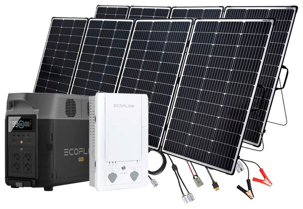 Ecoflow Solaranlage Delta Pro Powerstation mit 2 x 440W Offgridtec Solarmodul, 440 W, Monokristallin, (Spar-Set), mit Smart Home Panel, Plug and play von Ecoflow