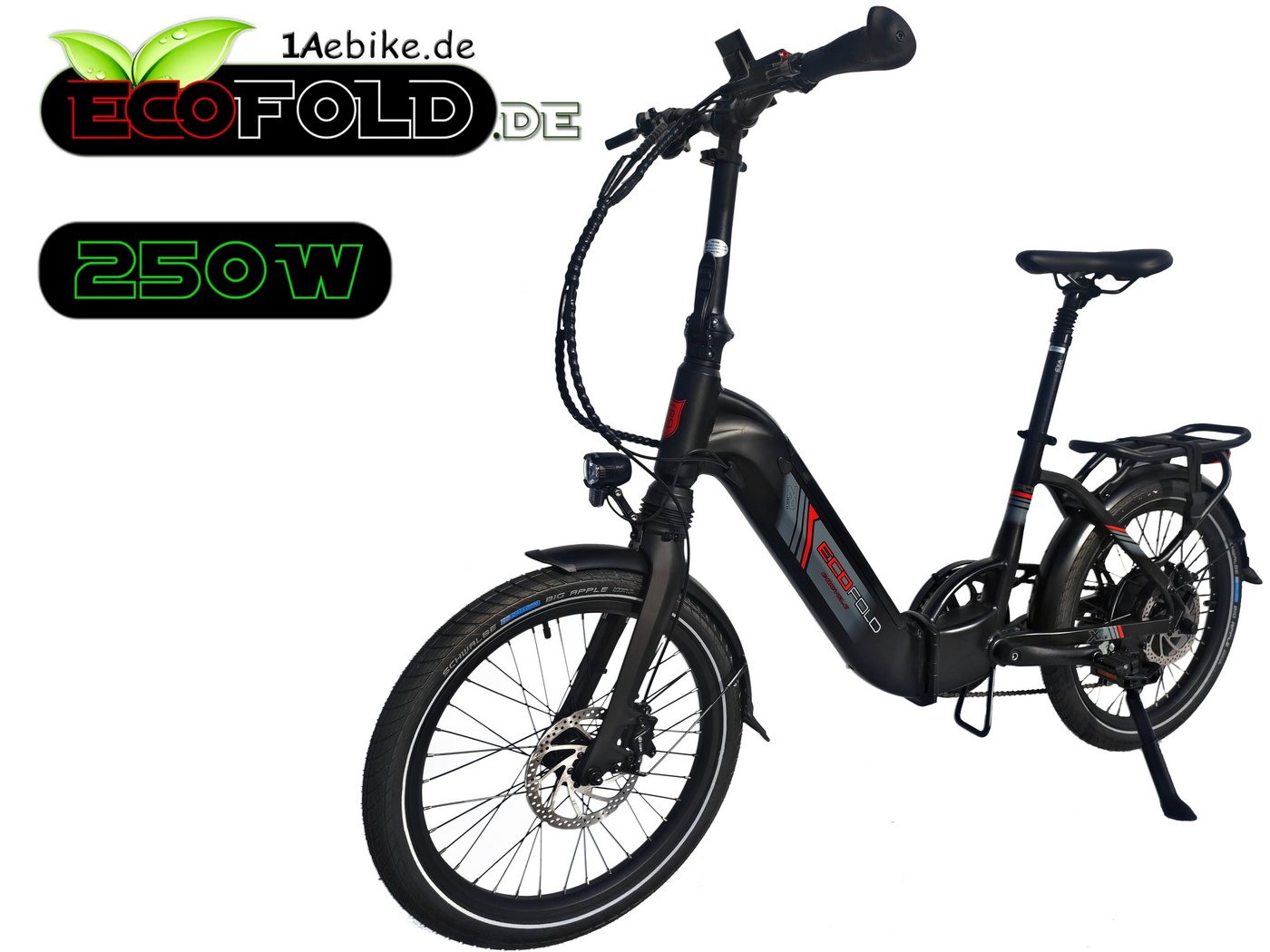 Ecofold E-Bike 20 Zoll ECOFOLD BFH400N E-Bike Bafang Heckmotor 250W weiss, 7 Gang Shimano Shimano 7-Gang Trigger Kettenschaltung Schaltwerk, Kettenschaltung, Heckmotor, 504,00 Wh Akku von Ecofold