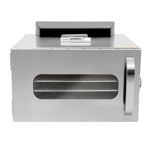 Dehydrierungsmaschine Trocknungsmaschine Dörrautomat 400W Elektrische Dörrgerät 6 Ebenen Lebensmittel Dehydrator aus Edelstahl 30-85℃ Temperaturregelung mit 24-Stunden-Timer von Ecoggeder
