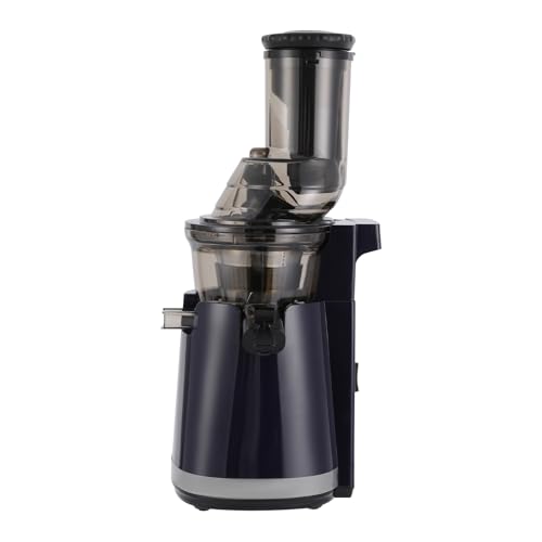 Entsafter Elektrischer Juicer Entsaftermaschine 250W Kompakt Saftmaschine Slow Juicer Fruchtsaftpresse Kapazität 800ML Saftpresse Spiralextrusionstechnologie mit 2 Tassen Dunkelblau von Ecoggeder