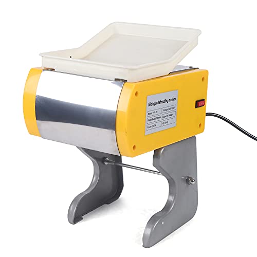 Fleischschneider Elektrischer Fleischschneidemaschine 300W Fleischschneide- und Zerkleinerungsmaschine 200RPM Aufschnittmaschine Meat Slicer Allesschneider Fleischerbeil für Restaurant, Supermarkt von Ecoggeder
