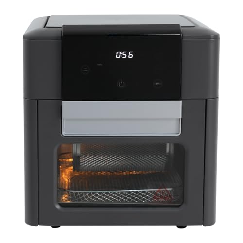 Heißluftfritteuse Heißluftofen Mini-Ofen Backofen 1600W Air Fryer ohne Öl 12L Fritteuse Heißluftgrill Heißluftofen Pizzaofen 80-200 °C mit Sichtfenster, LED Touchscreen und 12 Programmen Heißluftfritteuse Heißluftofen Mini-Ofen Backofen 1600W Air Fryer ohne Öl 12L Fritteuse Heißluftgrill Heißluftofen Pizzaofen 80-200 °C mit Sichtfenster, LED Touchscreen und 12 Programmen von Ecoggeder