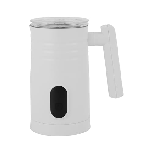 Milchaufschäumer Kaffeeaufschäumer Milchschaum 400W Multifunktionaler 350ML Innenseite Edelstahl mit Automatischer Abschaltung Heißen Kalten Milchschaum für Latte Macchiato Cappuccino Kakao (Weiß) von Ecoggeder