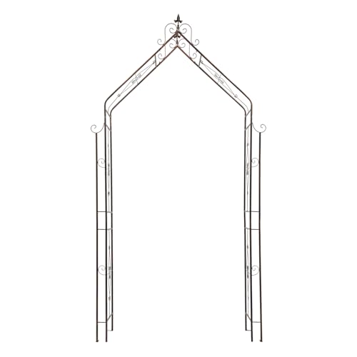 Rosenbogen Rankhilfe Gartenbogen Gartenspalier aus Metall Gartenbogenständer Rosengestell Pflanzenständer Metallbogen für Verschiedene Kletterpflanzen Garten, Hochzeit 115 * 35 * 215 cm von Ecoggeder