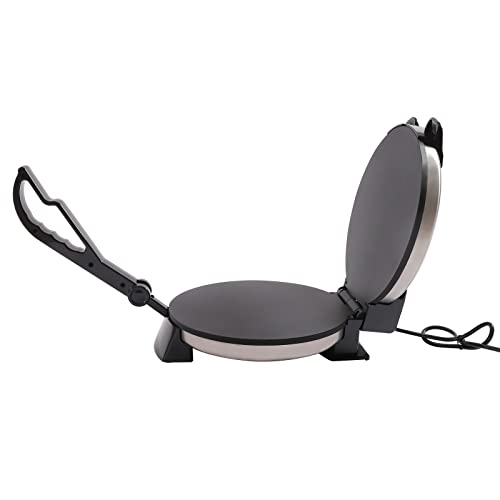 Roti-Maker Doppelseitiges Tortilla-Maker Taco Presse Erhitzen 12-Zoll Roti-Maschine Pfannkuchenbäcker für Einfache Chapati-Herstellung, Pfannkuchen, Crepes/Omelettes mit Antihaftbeschichtung von Ecoggeder