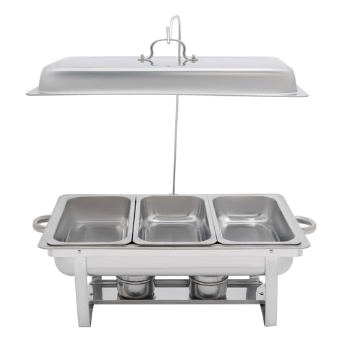 Tablett-Büffetwärmer Büffetspender Wärmer Chafing Dish Set Edelstahl Speisewärmer Buffet Speise Wärmer Speisewärmer Warmhaltebehälter Buffetwärmer Buffet Server mit Abdeckung Hanghalter (3 Platten) Tablett-Büffetwärmer Büffetspender Wärmer Chafing Dish Set Edelstahl Speisewärmer Buffet Speise Wärmer Speisewärmer Warmhaltebehälter Buffetwärmer Buffet Server mit Abdeckung Hanghalter (3 Platten) von Ecoggeder
