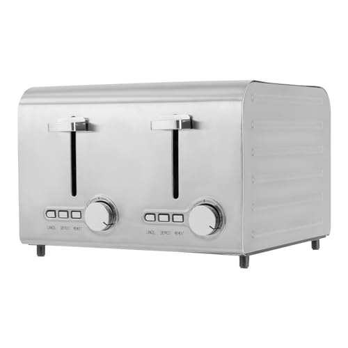 Toaster Brötchenaufsatz Toast 4 Scheiben Multifunktional Langschlitztoaster aus Edelstahl 1500W Backmaschine Aufwärm- und Defroster-Stufe Breite Toastschlitze mit Brötchenaufsatz Toaster Brötchenaufsatz Toast 4 Scheiben Multifunktional Langschlitztoaster aus Edelstahl 1500W Backmaschine Aufwärm- und Defroster-Stufe Breite Toastschlitze mit Brötchenaufsatz von Ecoggeder