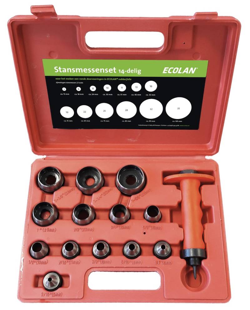 ECOLAN® Stanzmesser-Set Ø 15 - 95 mm, 13- teilig von Ecolan