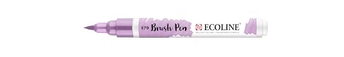 Ecoline Brush Pen - Pastellviolett 579 - Flexible Feder für Aquarell-Effekte - Ideal für Hand Lettering & Sketching von Ecoline