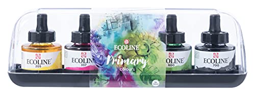 Ecoline, 5 x 30 ml Pipettenfarben Set Primärfarben, Primär von Ecoline