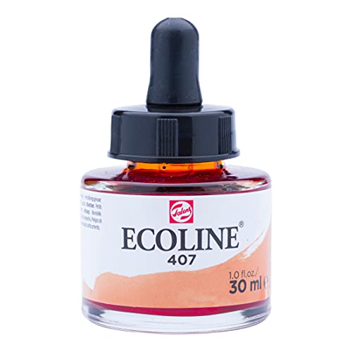 Ecoline Flüssige Aquarellfarbe Flasche 30 ml Dunkler Ocker 407 (11254071) von Ecoline