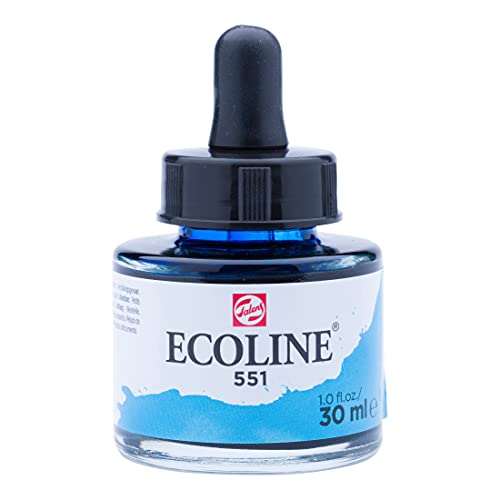 Ecoline Flüssig-Aquarellflasche 30 ml Himmelblau hell 551 (11255511) von Ecoline