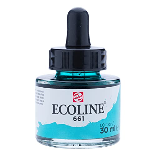 Royal Talens 11256611 TALENS Ecoline Acuarela LIQUIDA 30ML Verde Turquesa, Turquoise Green, Regular, 10 von Royal Talens