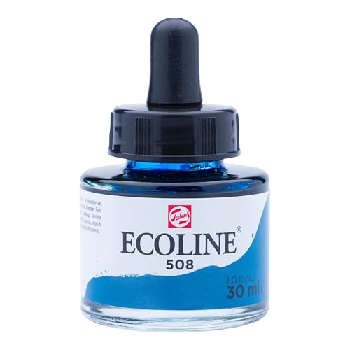 Talens Ecoline Liquid Watercolor 30ml Pipette Jar - Prussian Blue (11255081) von Ecoline