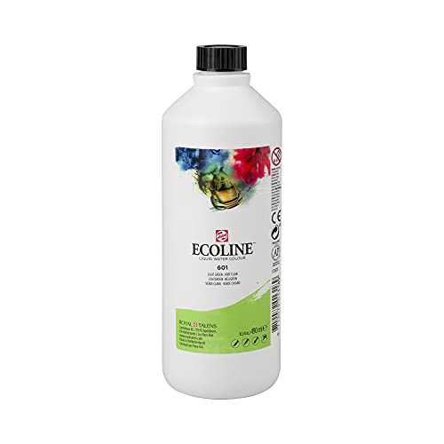 Ecoline Flüssige Aquarellfarbe Flasche 490 ml Hellgrün 601 (11726010) von Ecoline