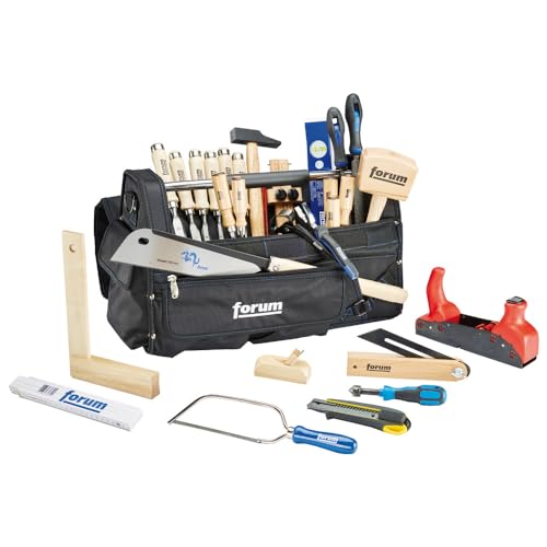 Ecoll Forum Werkzeugtasche für d. Holzbearb. 32-teilig (Tischler-Werkzeug-Satz Tischler-Werkzeug-Set) von Ecoll