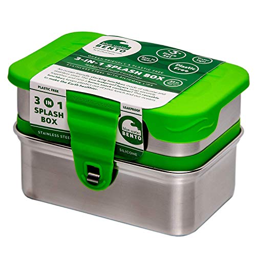 Ecolunchbox 3-in-1 Auslaufsichere Edelstahl Bento Box Spritzbox (1) von Ecolunchbox