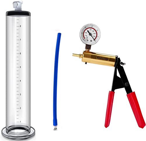 Penispumpe Mit Scherengriff Und Manometer -Potenz Erhöhen Penisverlängerung Erektion Impotenz Hilf Penisvergrößerung Vakuumpumpe Männliche Potenztraining,9 * 2.0inch von Ecoodisk