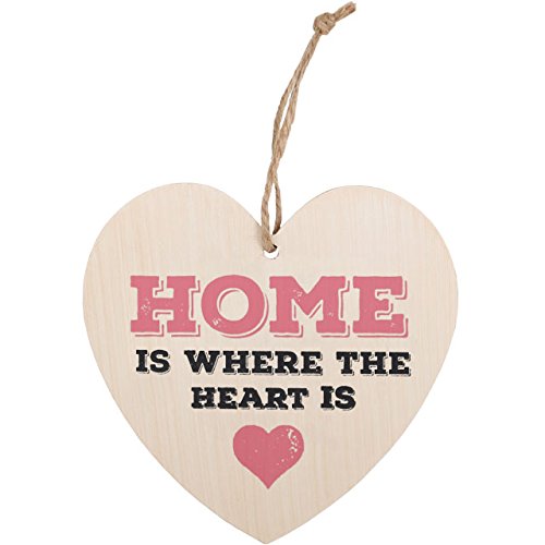 Home Is Where The Heart Is Hanging Heart Sign von Ecool