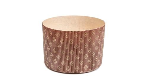 Ecopack 10 Stück Panetton-Backform mit 1 kg Außenwelle, backofengeeignet bis 220°C, 10 Stück von Ecopack