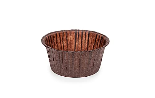 Ecopack Einweg-Formen für Muffin Papier Brown, Backen Zubehör, hitzebeständig bis 220 °C, Maße 50 x 30 mm, 100 Stück von Ecopack