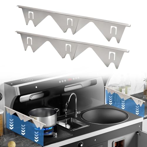 2 Stück Herdspaltabdeckung Spaltabdeckung,Stove Gap Cover Für Herdplatten Breite 0.79 Zoll&verstellbare Länge 13.8 Zoll Bis 27.5 Zoll, Dichtet Verschüttete Flüssigkeiten Zwischen Theke,Herd von Ecopandy