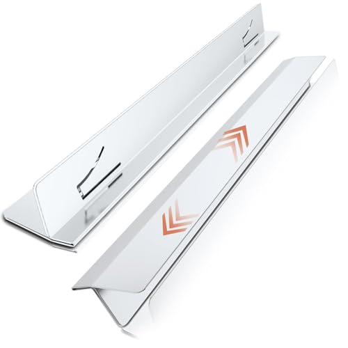 Ecopandy 2 Stück küchenleiste arbeitsplatte,Edelstahl Stove Gap Cover Für Herdplatten Breite 0.79 Zoll&verstellbare Länge 13.8 Zoll Bis 27.5 Zoll, Dichtet Verschüttete Flüssigkeiten Zwischen (Weiß) von Ecopandy
