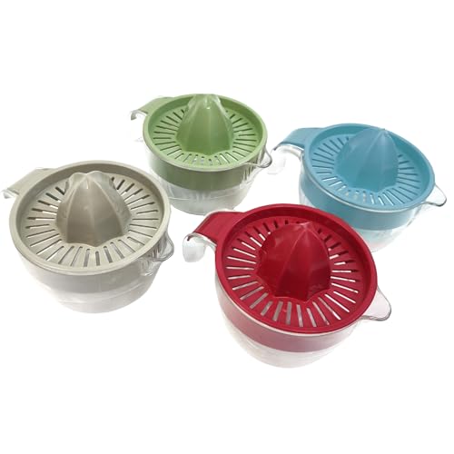 Ecoplast Manuelle Zitruspresse aus Kunststoff mit Behälter von 0,6 Liter, Farbe Eis, 0,6 l von Ecoplast