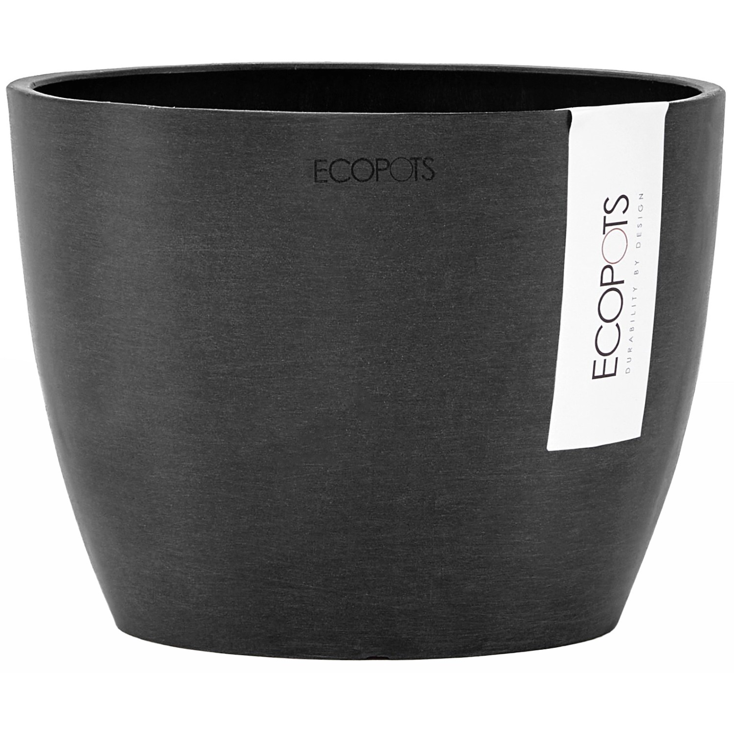 Ecopots Blumentopf Stockholm Dunkelgrau 16 cm von Ecopot