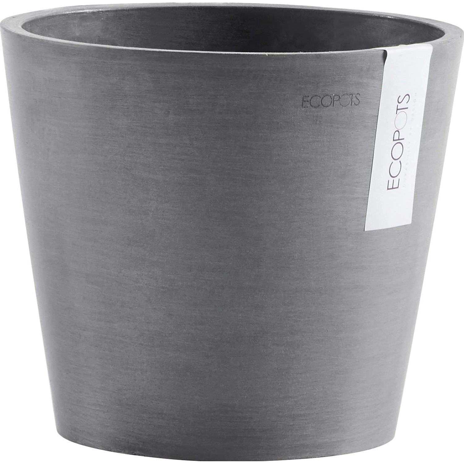 Ecopots Pflanztopf Amsterdam Ø 20 cm x 18 cm Grau von Ecopot