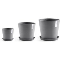 ECOPOTS Blumentopf "Amsterdam", (Set, 3 St.) von Ecopots