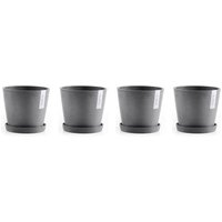 ECOPOTS Blumentopf "Amsterdam", (Set, 4 St.) von Ecopots