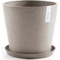 ECOPOTS Blumentopf "Amsterdam 30 + Wassersystem Taupe", für innen und außen: frostsicher, bruchsicher und lichtbeständig von Ecopots