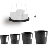 ECOPOTS Blumentopf "Amsterdam Mini", (Set, 4 St.), verschiedene Größen mit passendem Untersetzer Ø36cm von Ecopots