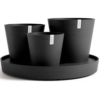 ECOPOTS Blumentopf "Dubai Dunkelgrau", für innen und außen: frostsicher, bruchsicher und lichtbeständig von Ecopots