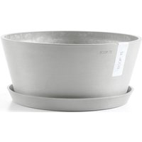 ECOPOTS Blumentopf "Frankfurt 50 Weißgrau", für innen und außen: frostsicher, bruchsicher und lichtbeständig von Ecopots
