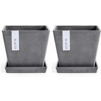 ECOPOTS Blumentopf "Rotterdam", (Set, 2 St.) von Ecopots