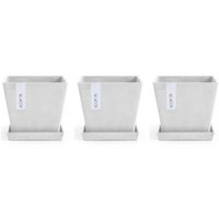 ECOPOTS Blumentopf "Rotterdam", (Set, 3 St.) von Ecopots