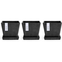 ECOPOTS Blumentopf "Rotterdam", (Set, 3 St.) von Ecopots