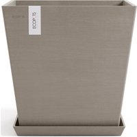 ECOPOTS Blumentopf "Rotterdam 45 + Wassersystem Taupe" von Ecopots