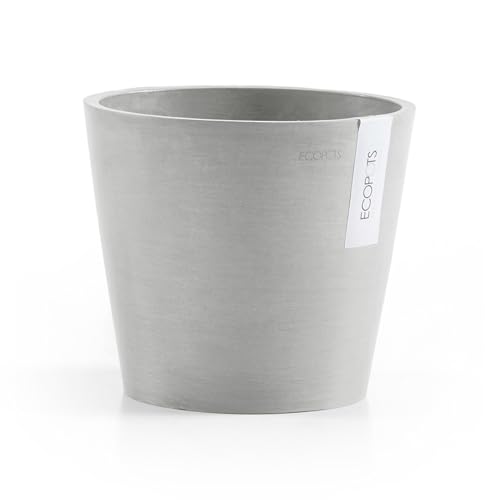 Ecopots Amsterdam Blumentopf rund 24,8cm recyceltes Material frostbeständig von Ecopots