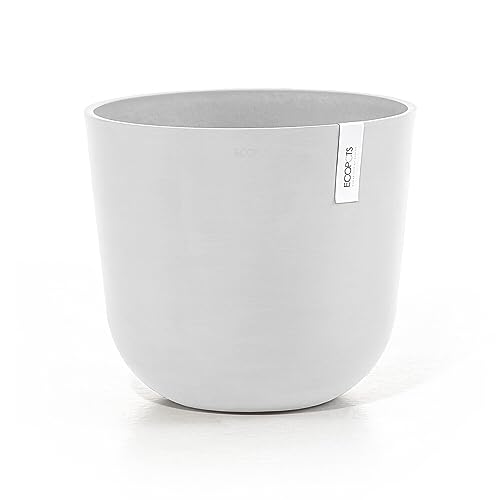 Ecopots Blumentopf Oslo Weiß - mit Wasserversorgung - Durchmesser Ø 25 cm rund groß - Pflanzentopf aus Recycling Kunststoff - Übertopf modern für Indoor und Outdoor Ecopots Blumentopf Oslo Weiß - mit Wasserversorgung - Durchmesser Ø 25 cm rund groß - Pflanzentopf aus Recycling Kunststoff - Übertopf modern für Indoor und Outdoor von Ecopots
