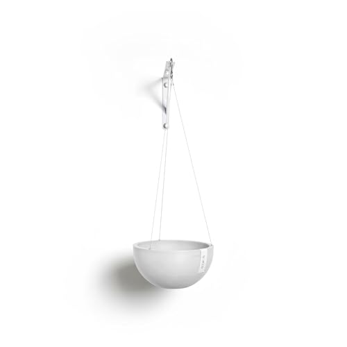 Ecopots Hängender Blumentopf Brüssel mit verstellbarem Aufhängesystem 26,7cm - Nachhaltige Pflanzgefäßlösung mit integriertem Wasserspeicher für Innen und Außen von Ecopots