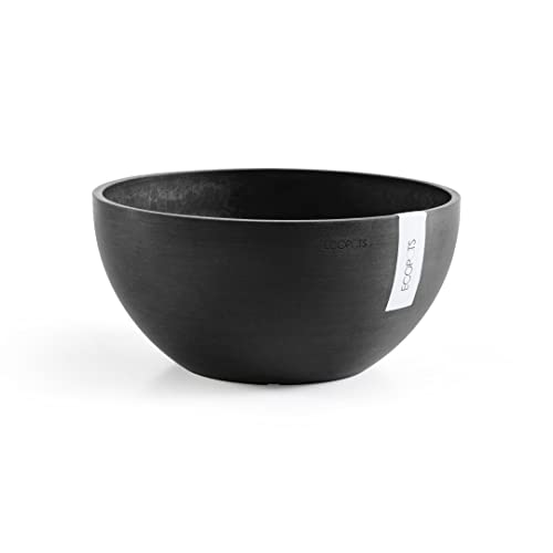 Ecopots Pflanzschale Blumentopf Brüssel Dunkelgrau - Durchmesser Ø 30 cm rund groß - Pflanzentopf aus Recycling Kunststoff - Übertopf modern für Indoor und Outdoor Ecopots Pflanzschale Blumentopf Brüssel Dunkelgrau - Durchmesser Ø 30 cm rund groß - Pflanzentopf aus Recycling Kunststoff - Übertopf modern für Indoor und Outdoor von Ecopots
